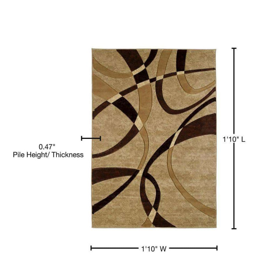 Rugs * | Contours La Chic Chocolate Accent Rug 1'10" X 2'8 By United Weavers