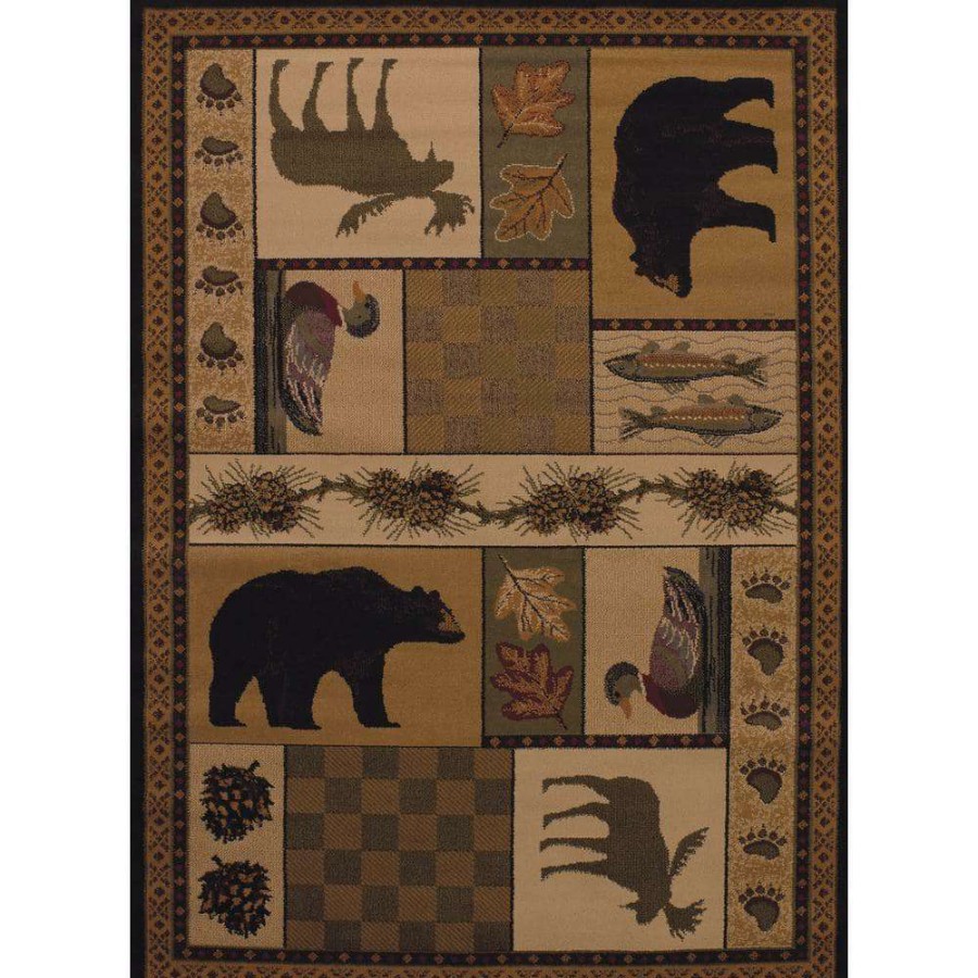 Rugs * | Affinity Pine Montage Lodge 7 Ft. 10 In. X 10 Ft. 6 In. Area Rug By United Weavers