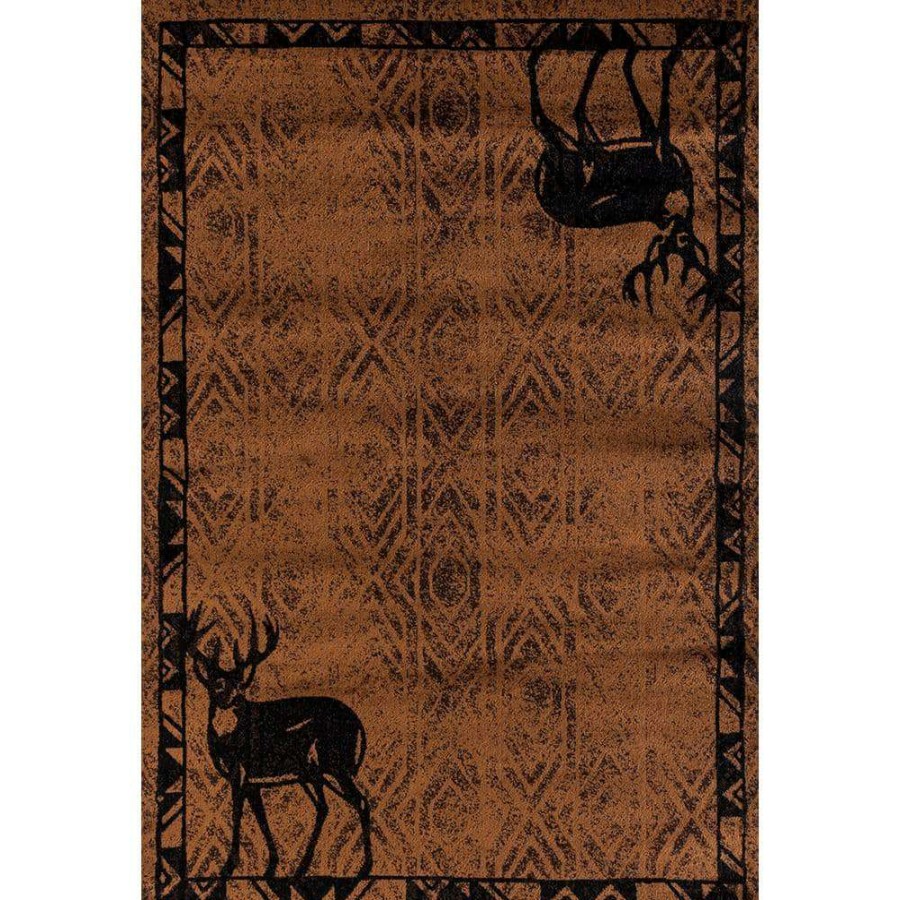 Rugs * | Woodside Deer Gaze Brown 5 Ft. X 7 Ft. Area Rug By United Weavers