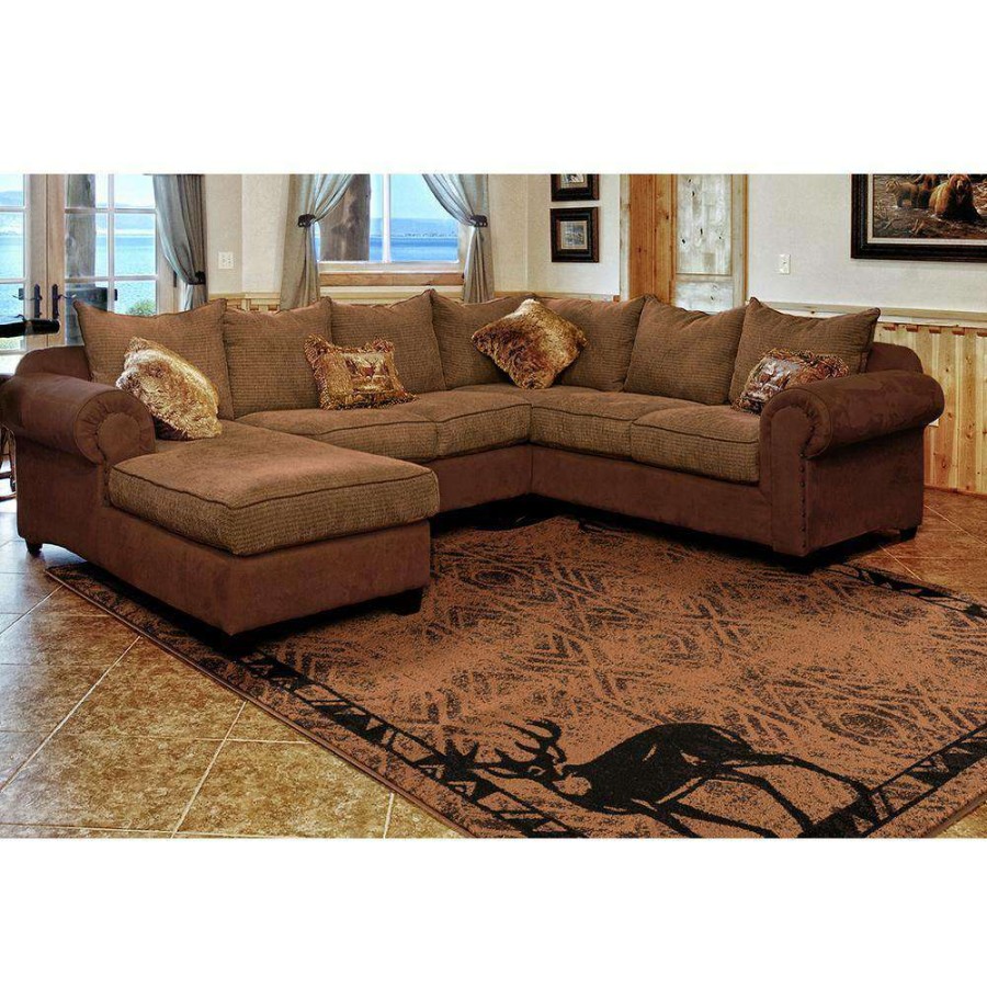 Rugs * | Woodside Deer Gaze Brown 5 Ft. X 7 Ft. Area Rug By United Weavers