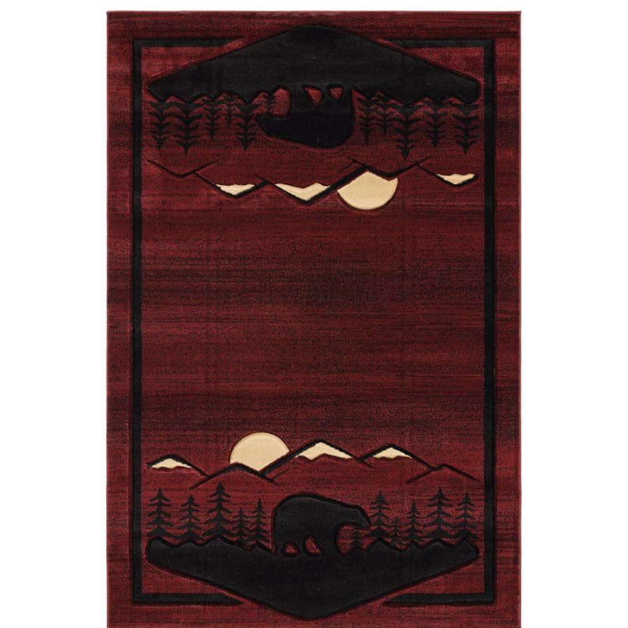 Rugs * | Cottage Treetops Burgundy 7 Ft. 10 In. X 10 Ft. 6 In. Area Rug By United Weavers