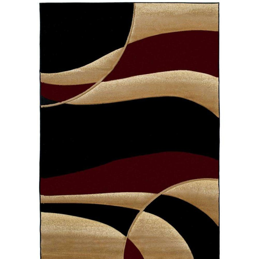 Rugs * | Contours Avalon Burgundy 2 Ft. 7 In. X 4 Ft. 2 In. Area Rug By United Weavers