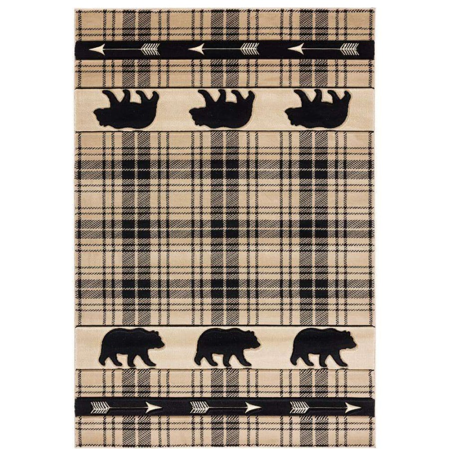 Rugs * | Cottage Tartan Bear Beige 7 Ft. 10 In. X 10 Ft. 6 In. Area Rug By United Weavers