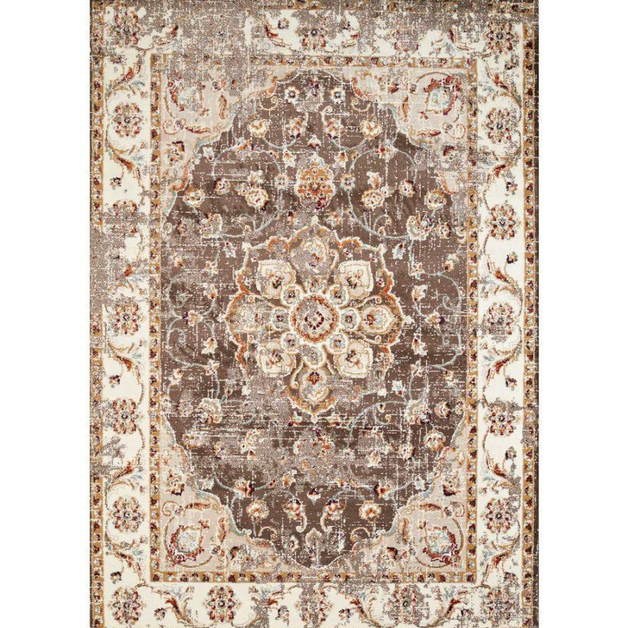 Rugs * | Bridges Ponte Vecchio Taupe 9 Ft. 10 In. X 13 Ft. 2 In. Oriental Olefin Area Rug By United Weavers