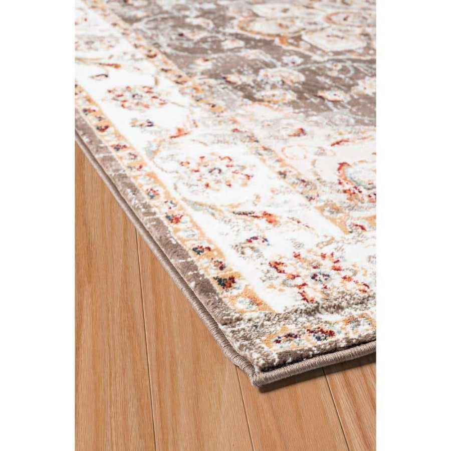 Rugs * | Bridges Ponte Vecchio Taupe 9 Ft. 10 In. X 13 Ft. 2 In. Oriental Olefin Area Rug By United Weavers