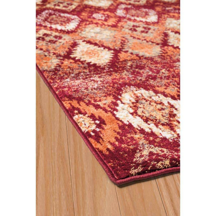 Rugs * | Bridges San Paula Crimson 5 Ft. 3 In. X 7 Ft. 2 In. Area Rug By United Weavers