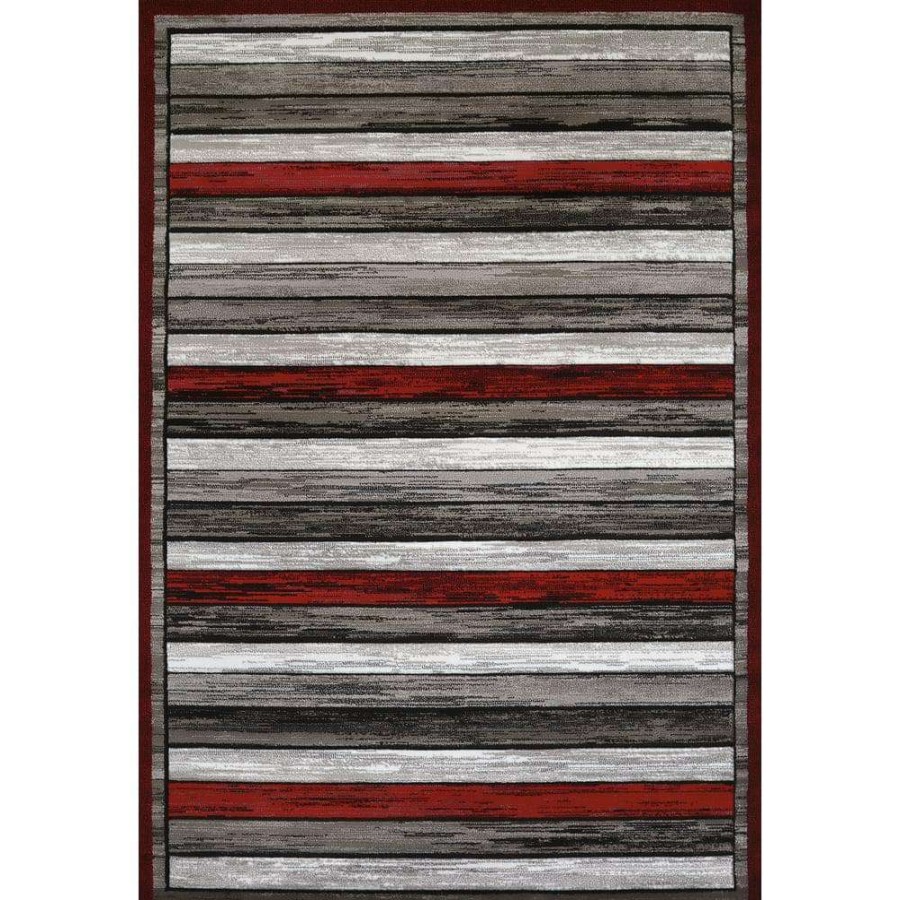 Rugs * | Studio Painted Deck Scarlet 1 Ft. 11 In. X 7 Ft. 2 In. Indoor Area Rug By United Weavers