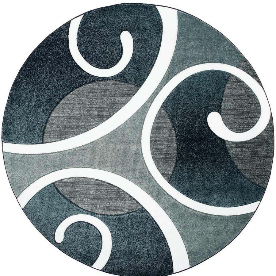 Rugs * | Bristol Riley Navy 7 Ft. 10 In. X 7 Ft. 10 In. Round Rug By United Weavers