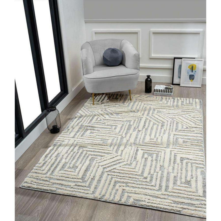 Rugs * | Garfield Maze Beige 7 Ft. 10 In. X 10 Ft. 6 In. Area Rug By United Weavers