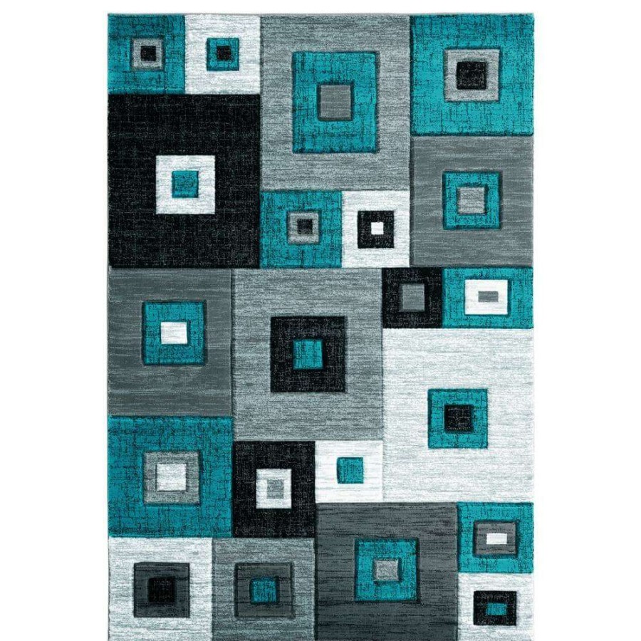 Rugs * | Bristol Cicero Turquoise 5 Ft. 3 In. X 7 Ft. 6 In. Area Rug By United Weavers