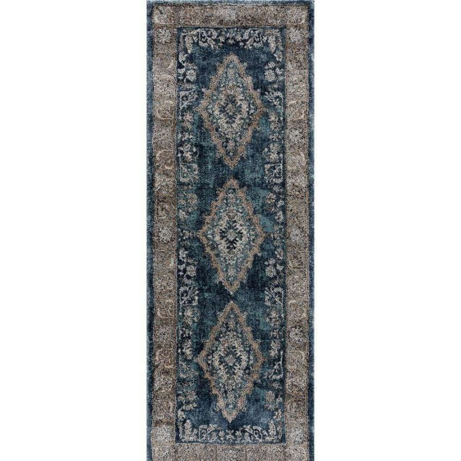 Rugs * | Portsmouth Home Sky Blue 2 Ft. 7 In. X 7 Ft. 2 In. Runner Rug By United Weavers