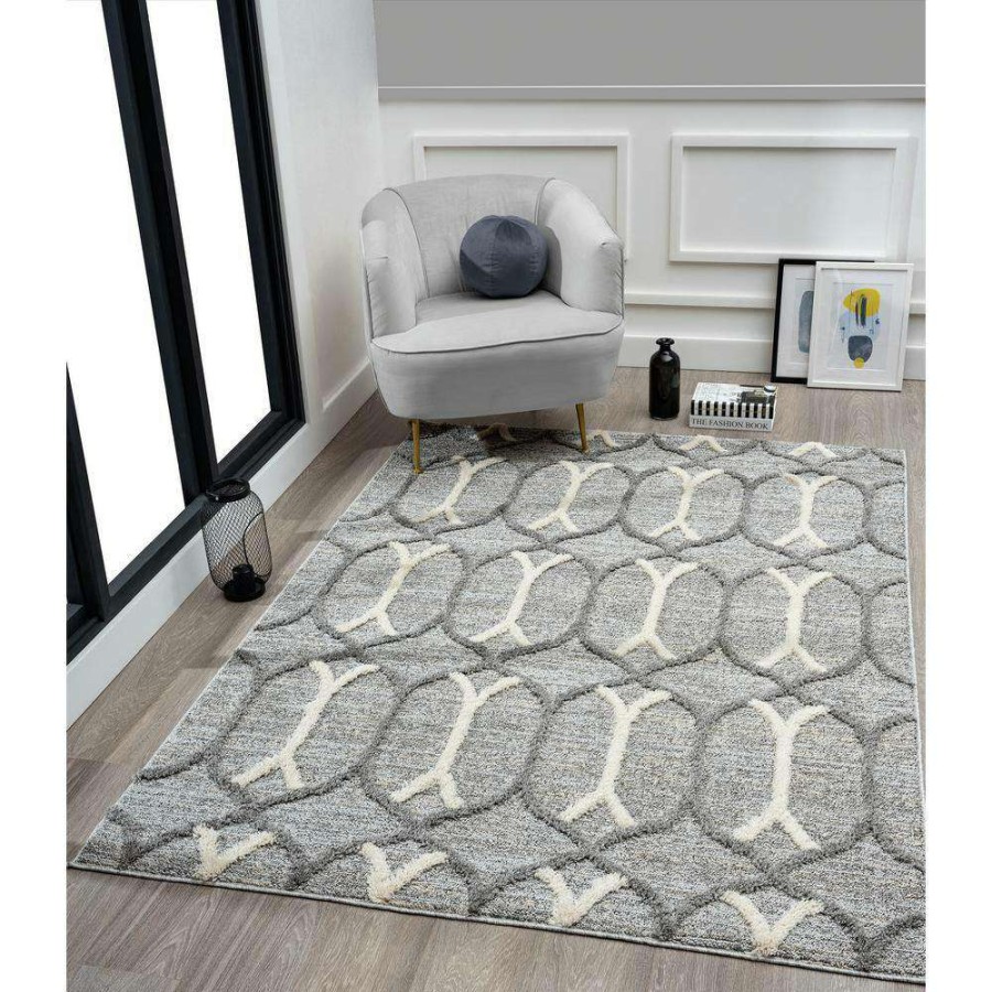 Rugs * | Garfield Inspiration Grey 7 Ft. 10 In. X 10 Ft. 6 In. Area Rug By United Weavers