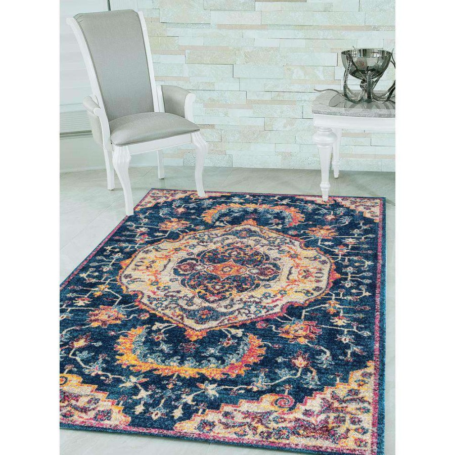 Rugs * | Abigail Ulani Midnight Blue 13 Ft. X 15 Ft. Oversize Rug By United Weavers