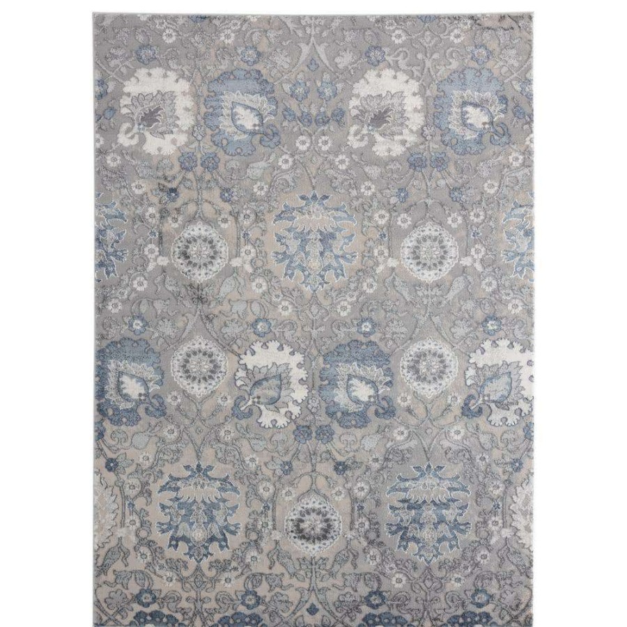 Rugs * | Cascades Olallie Blue 5 Ft. 3 In. X 7 Ft. 2 In. Area Rug By United Weavers