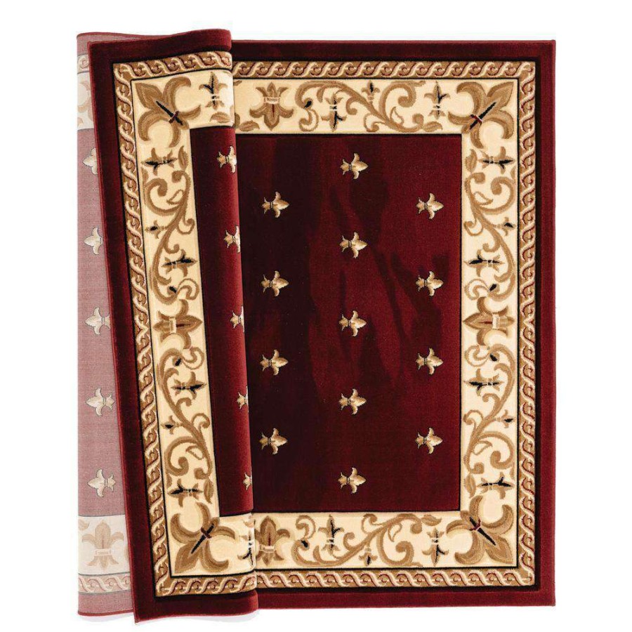 Rugs * | Bristol Wington Burgundy 5 Ft. 3 In. X 7 Ft. 6 In. Area Rug By United Weavers