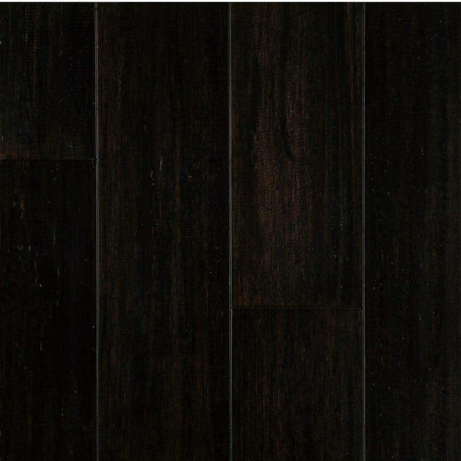 Hardwood Flooring * | 0.28 In. T X 5.12 In. W X 36.22 In. L Dark Night Waterproof Engineered Strand Bamboo Flooring (11.59 Sq. Ft./Case) By Optiwood