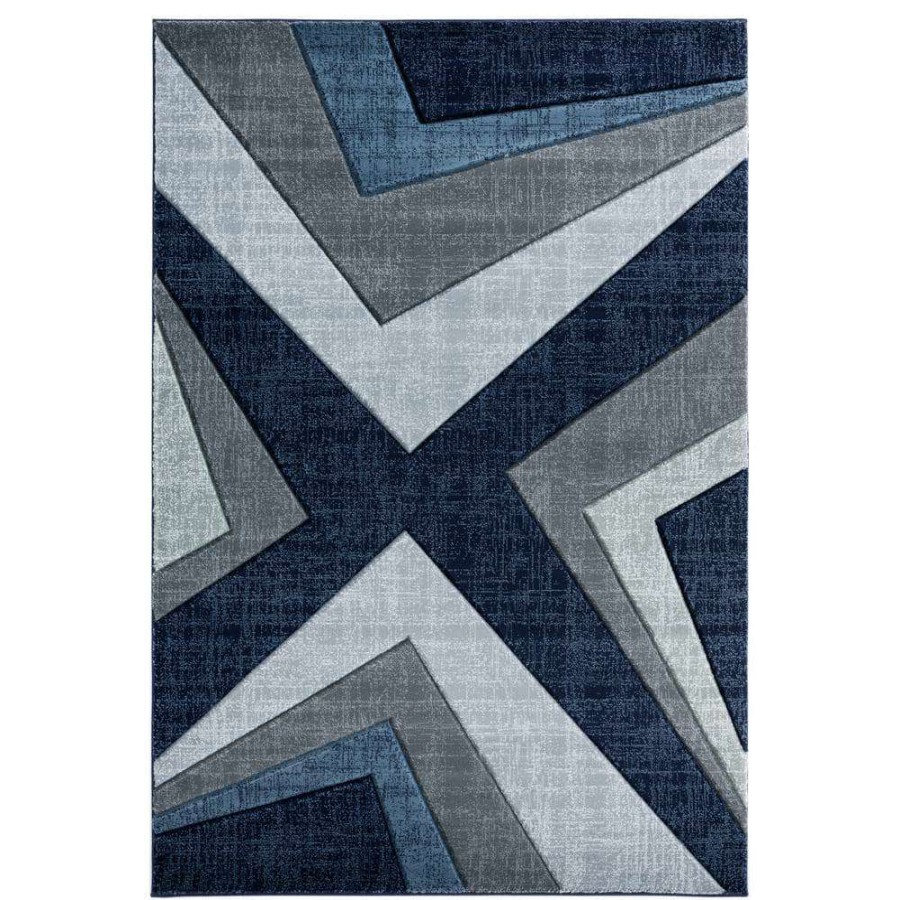 Rugs * | Bristol Zine Navy 7 Ft. 10 In. X 10 Ft. 6 In. Area Rug By United Weavers