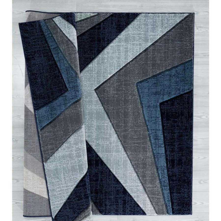 Rugs * | Bristol Zine Navy 7 Ft. 10 In. X 10 Ft. 6 In. Area Rug By United Weavers