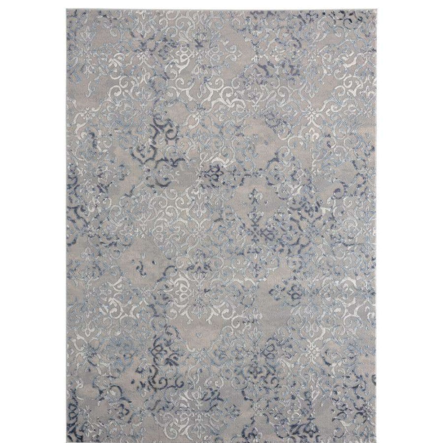 Rugs * | Cascades Marblemount Blue 9 Ft. 10 In. X 13 Ft. 2 In. Area Rug By United Weavers