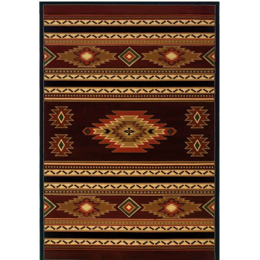 Rugs * | Designer Contours Cem Soaring Diamond Terracotta 5 Ft. X 8 Ft. Area Rug By United Weavers