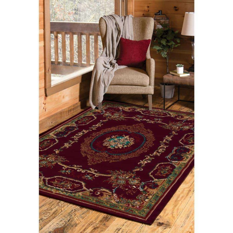 Rugs * | Lexington Burgundy 8 Ft. X 11 Ft. Area Rug By United Weavers