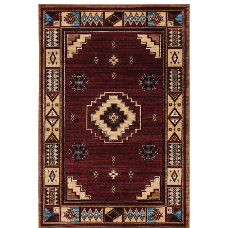 Rugs * | Cottage Pelican Park Burgundy 7 Ft. 10 In. X 10 Ft. 6 In. Area Rug By United Weavers