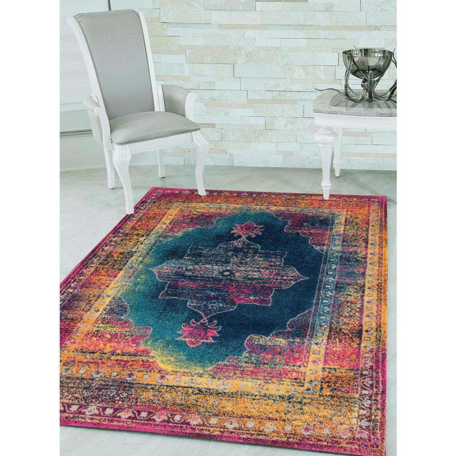 Rugs * | Abigail Cosimia Blue Rug 12 Ft. 6 In. X 15 Ft. Area Rug By United Weavers