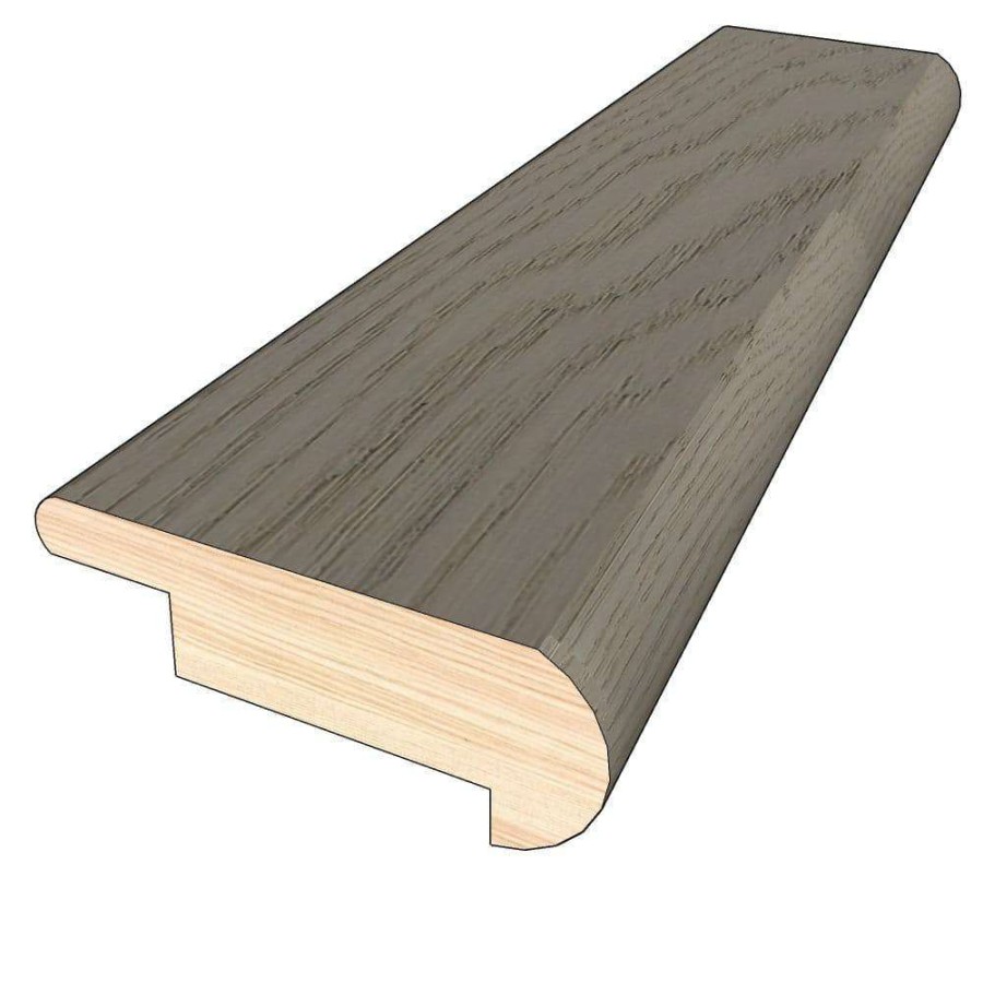 Hardwood Flooring * | Stormy Gray 0.45 In. Thick X 2 In. Width X 78 In. Length Overlap Stair Nose Molding By Optiwood