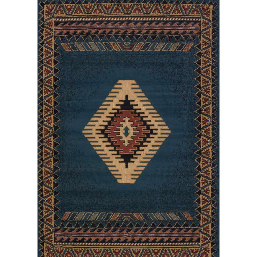 Rugs * | Manhattan Tucson Lt Blue 3 Ft. 11 In. X 5 Ft. 3 In. Area Rug By United Weavers