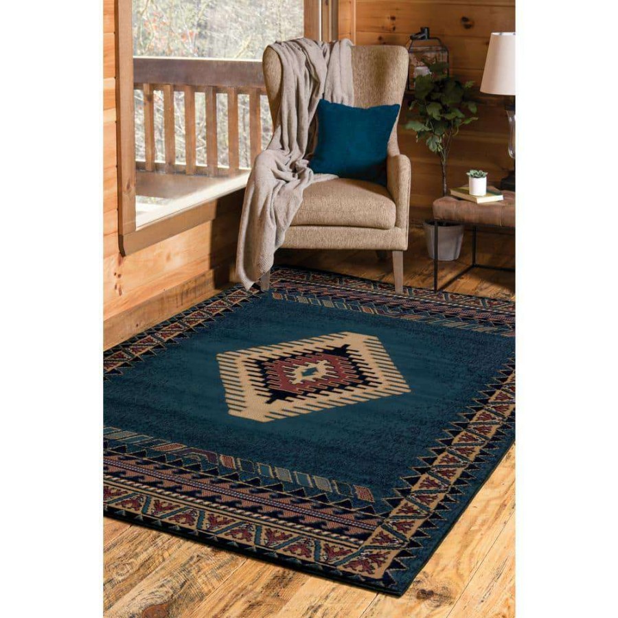 Rugs * | Manhattan Tucson Lt Blue 3 Ft. 11 In. X 5 Ft. 3 In. Area Rug By United Weavers