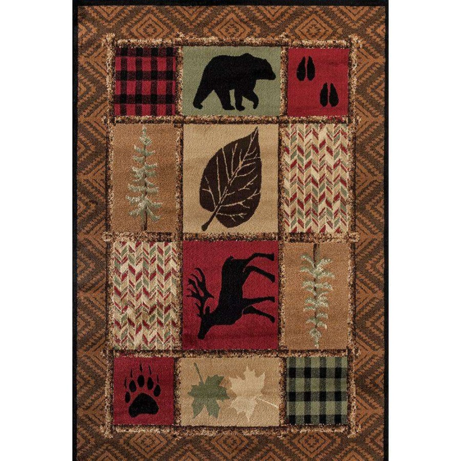 Rugs * | Woodside Hunter'S Patchwork Multi 5 Ft. X 7 Ft. Area Rug By United Weavers