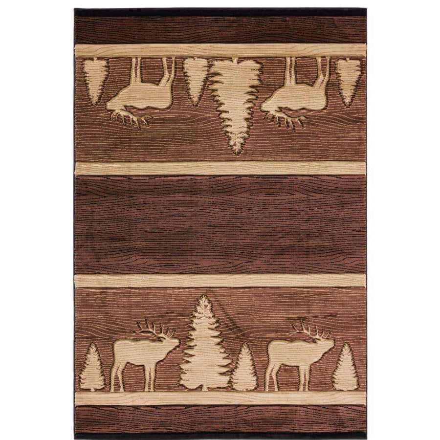 Rugs * | Cottage Deering Brown 2 Ft. 7 In. X 4 Ft. 2 In. Area Rug By United Weavers