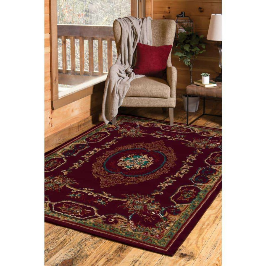 Rugs * | Lexington Burgundy 5 Ft. X 8 Ft. Area Rug By United Weavers