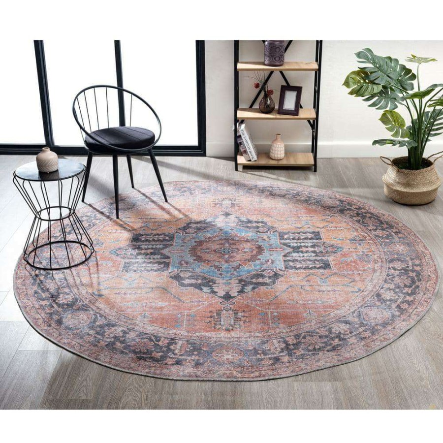 Rugs * | Divine Forest Terracotta 7 Ft. 11 In. X 7 Ft. 11 In. Round Rug By United Weavers