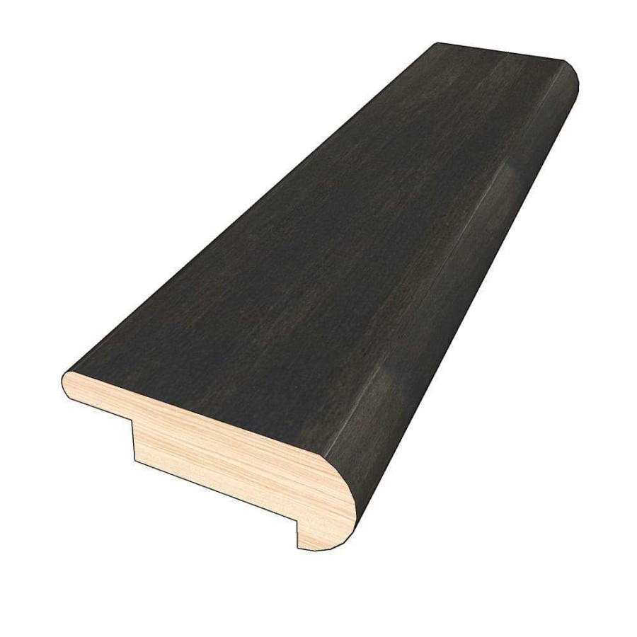 Hardwood Flooring * | Shadow Gray 3/4 In. Thick X 2 In. Width X 78 In. Length Hardwood Overlap Stair Nose Molding By Optiwood