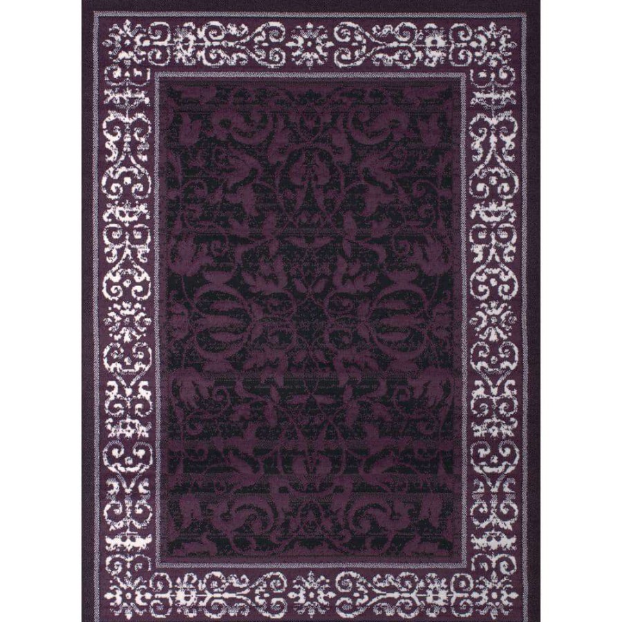 Rugs * | Dallas Baroness Plum 5 Ft. X 7 Ft. Indoor Area Rug By United Weavers