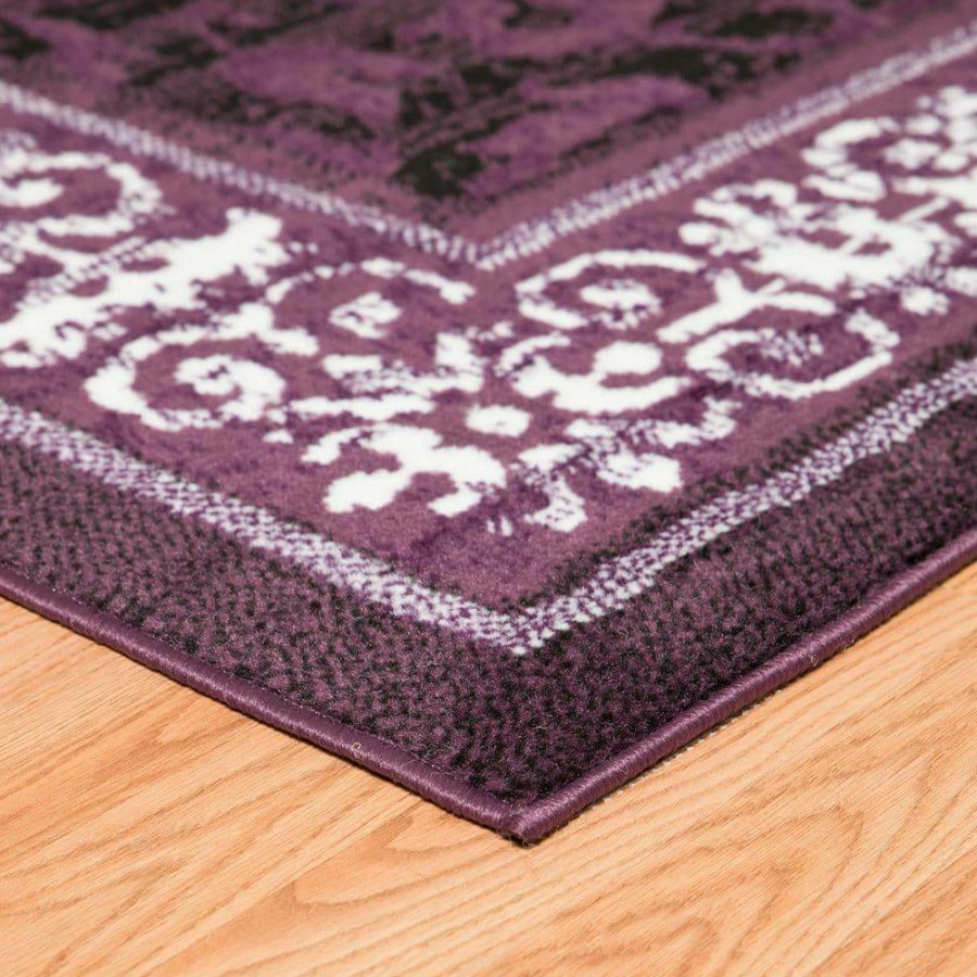 Rugs * | Dallas Baroness Plum 5 Ft. X 7 Ft. Indoor Area Rug By United Weavers