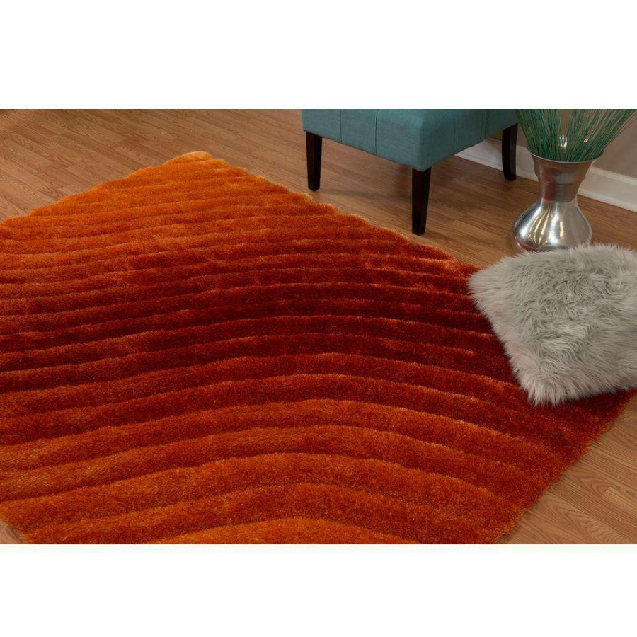 Rugs * | Finesse Allure Burnt Orange 5 Ft. 3 In. X 7 Ft. 2 In. Area Rug By United Weavers