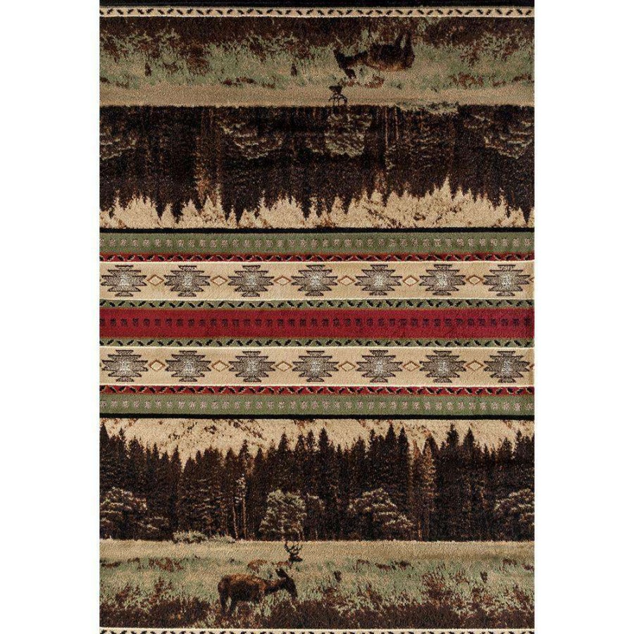 Rugs * | Woodside Woodland Meadows Green 2 Ft. X 7 Ft. Area Rug By United Weavers