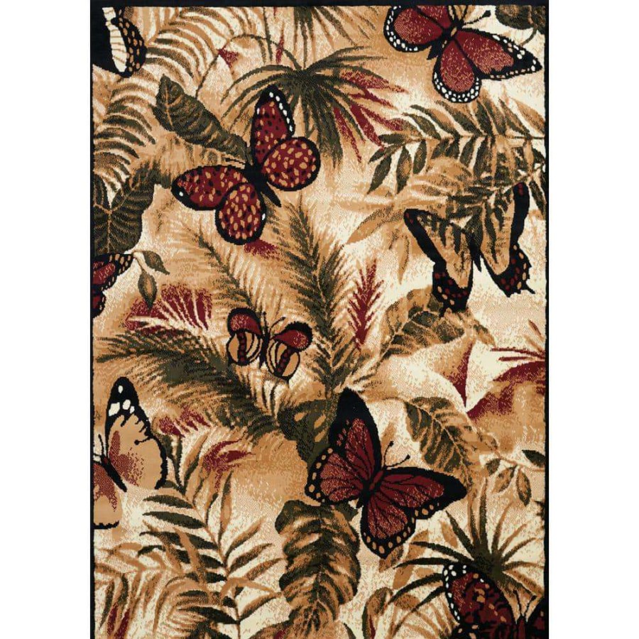 Rugs * | Legends Butterfly Jungle Multi 5 Ft. 3 In. X 7 Ft. 2 In. Area Rug By United Weavers