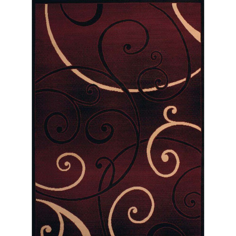 Rugs * | Dallas Bangles Burgundy 5 Ft. X 7 Ft. Indoor Area Rug By United Weavers