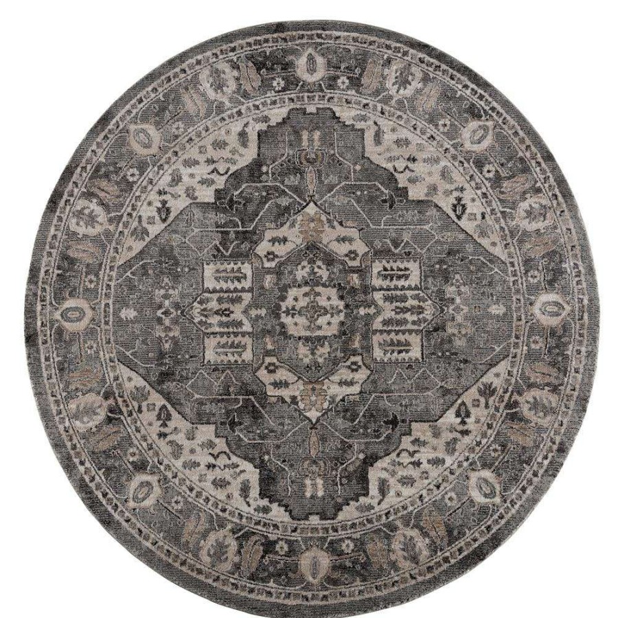 Rugs * | Portsmouth Originality Gray 7 Ft. 11 In. X 7 Ft. 11 In. Round Rug By United Weavers