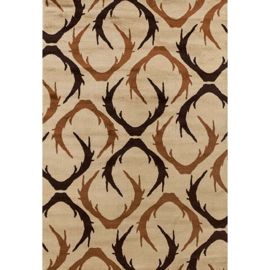 Rugs * | Woodside Huntsman Trophy Beige 5 Ft. X 7 Ft. Area Rug By United Weavers