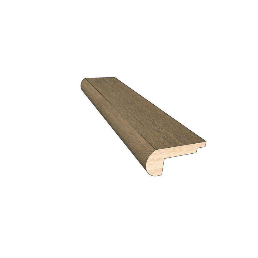 Hardwood Flooring * | Sandstone 0.45 In. Thick X 2 In. Width X 78 In. Length Overlap Stair Nose Molding By Optiwood