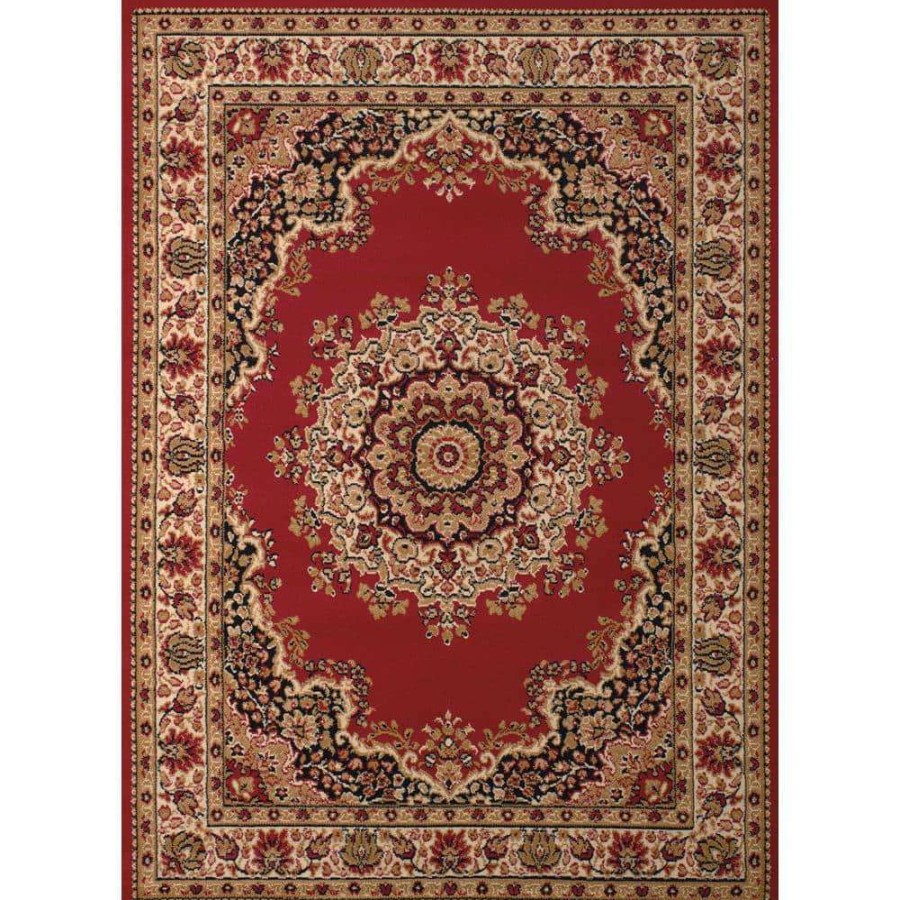 Rugs * | Floral Kerman Red 2 Ft. 3 In. X 7 Ft. 2 In. Indoor Area Rug By United Weavers