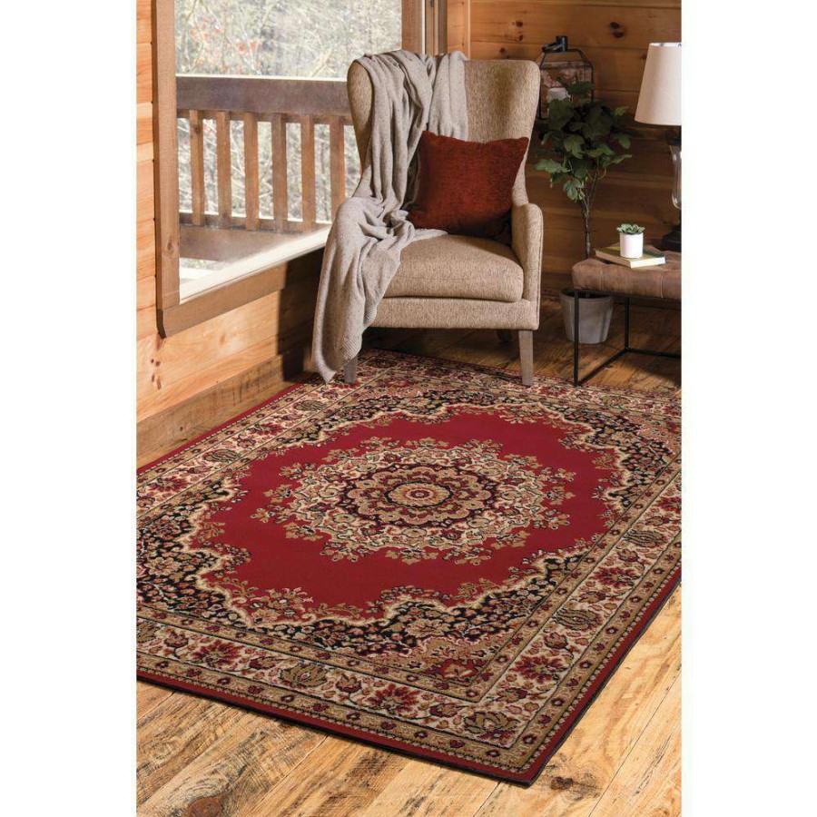 Rugs * | Floral Kerman Red 2 Ft. 3 In. X 7 Ft. 2 In. Indoor Area Rug By United Weavers