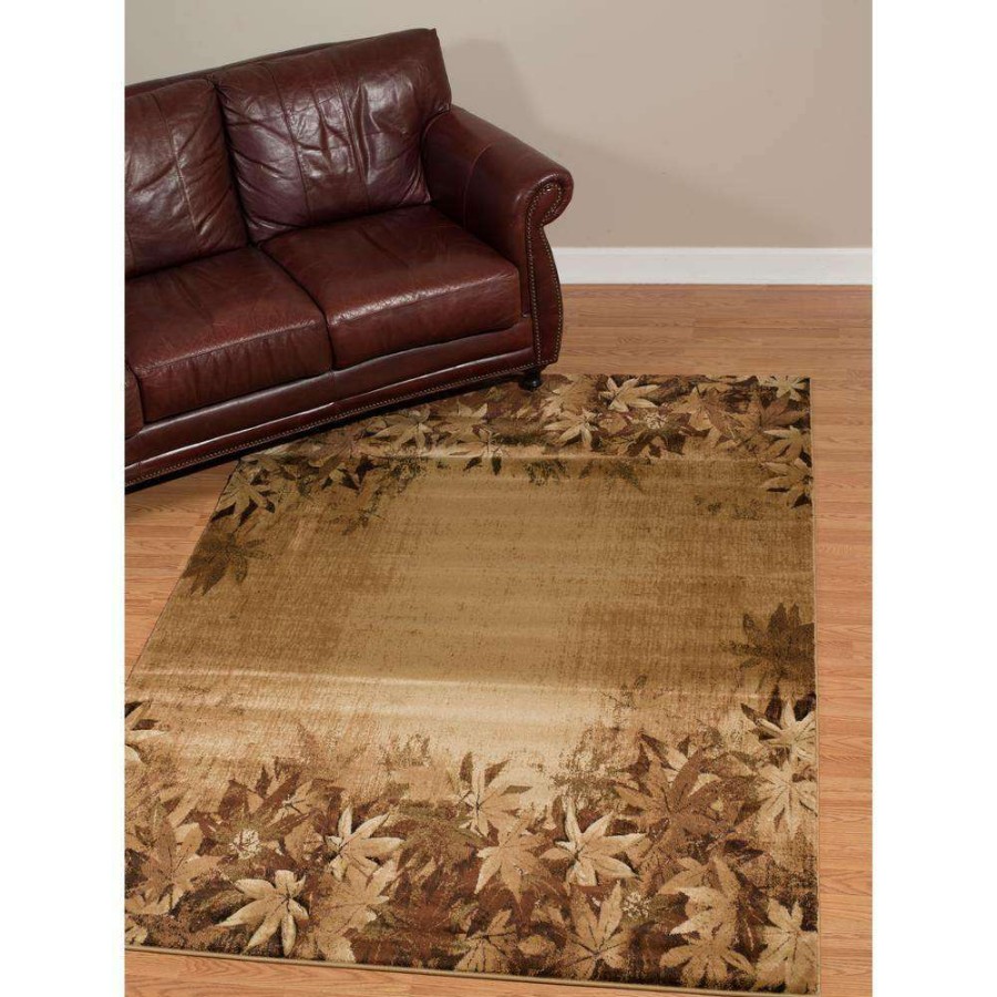 Rugs * | Designer Contours Cem Autumn Trace Toffee 3 Ft. X 4 Ft. Mat Rug By United Weavers