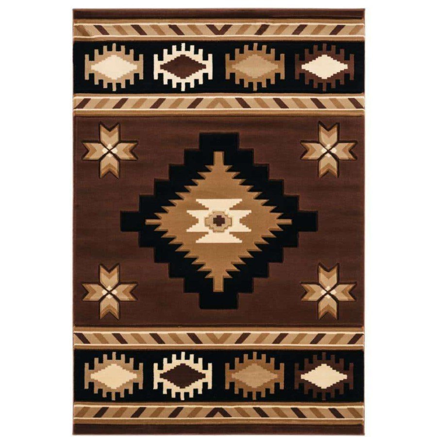 Rugs * | Bristol Caliente Brown 7 Ft. 10 In. X 10 Ft. 6 In. Area Rug By United Weavers