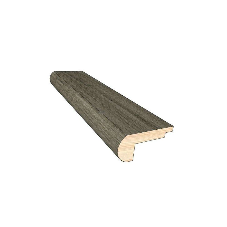 Hardwood Flooring * | Mixed Gray 0.45 In. Thick X 2 In. Width X 78 In. Length Overlap Stair Nose Molding By Optiwood