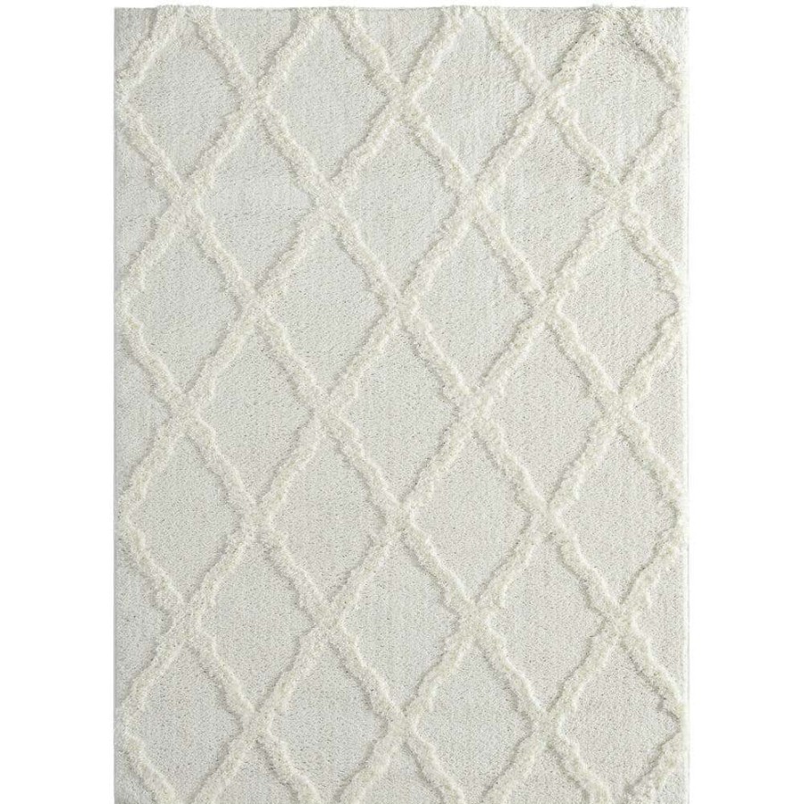 Rugs * | Mellow Magnolia White 9 Ft. 8 In. X 13 Ft. 2 In. Area Rug By United Weavers